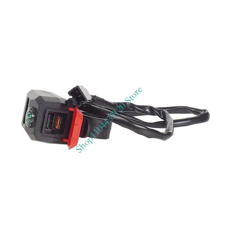 Фото Компактные зарядные устройства для мотоциклов 5V3A с двойными USB-портами. Водонепроницаемый дизайн и направление. Крепление для №4