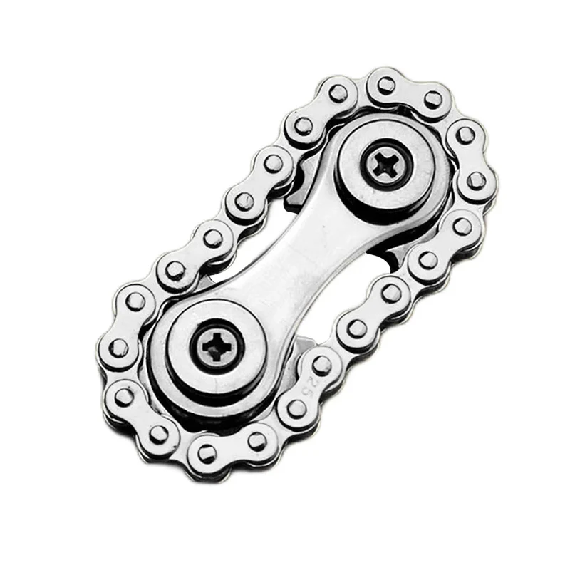 Sprockets Flywheel Fingertip Gyro Chain Toy Spinner Metal Antiestres Anxiety Stress Relief Toys Adults Skills Antistress антистр