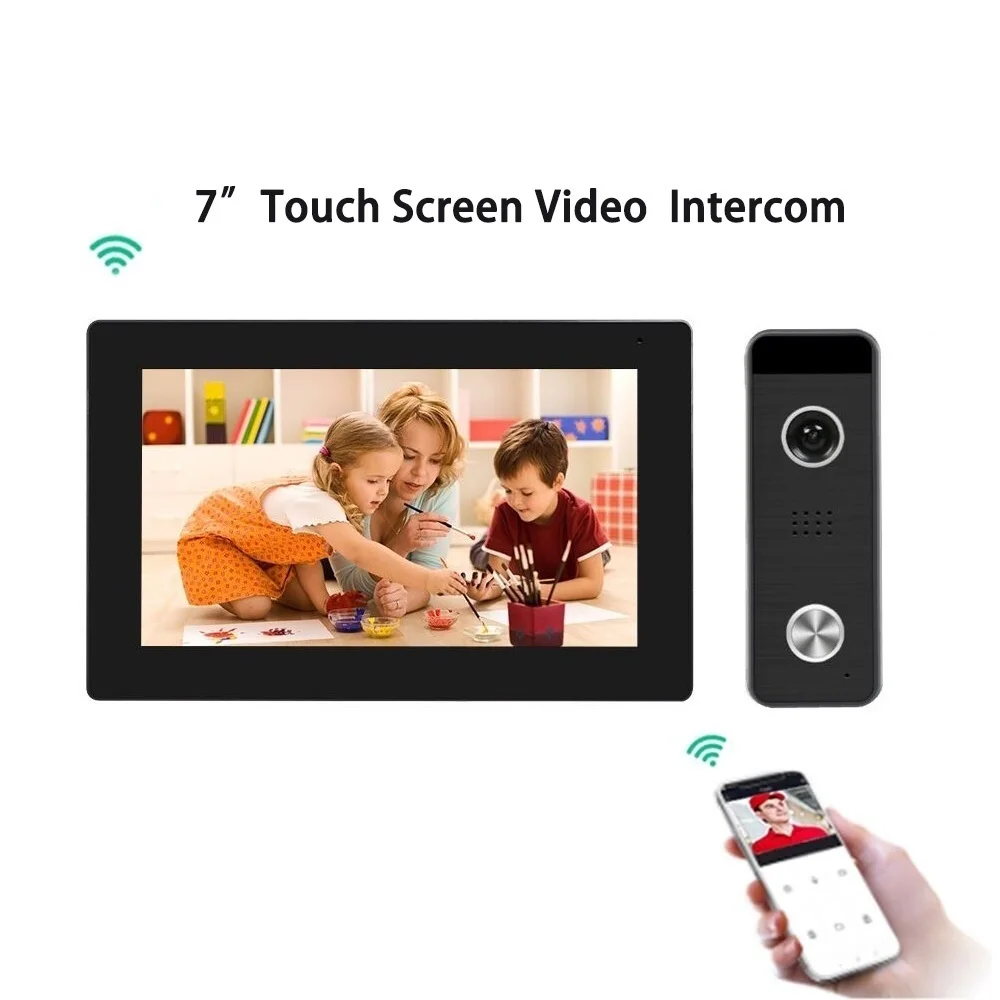 2022 Wireless WiFi Smart Video Intercom System AHD Full Touch Screen with Wired Door Samrt Phone Talking One-Key Unlocking enlarge