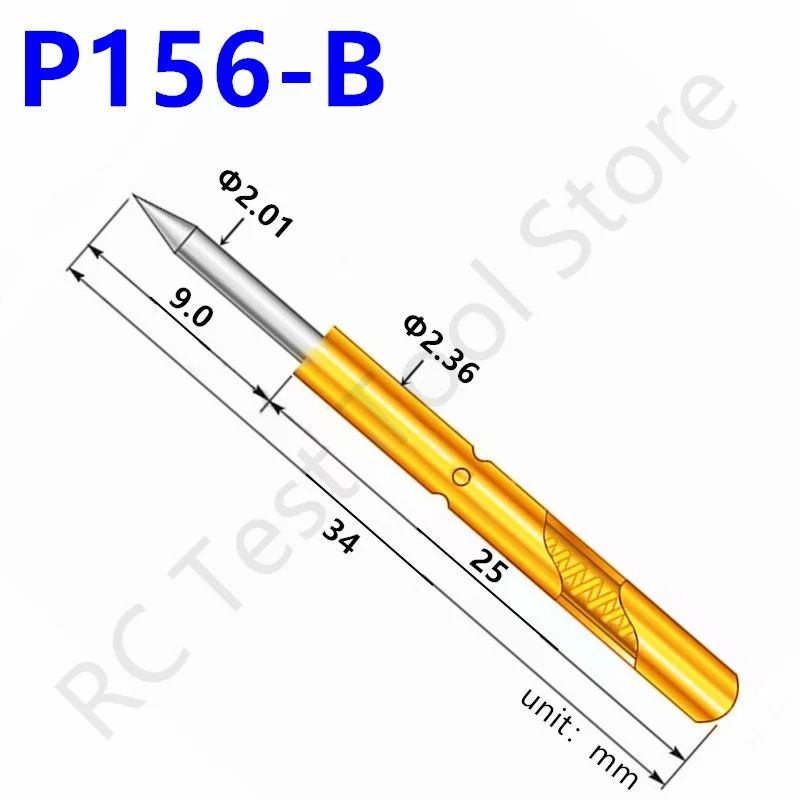 

Пружинный зонд P156-B с медным никелевым покрытием, 20/100 шт.