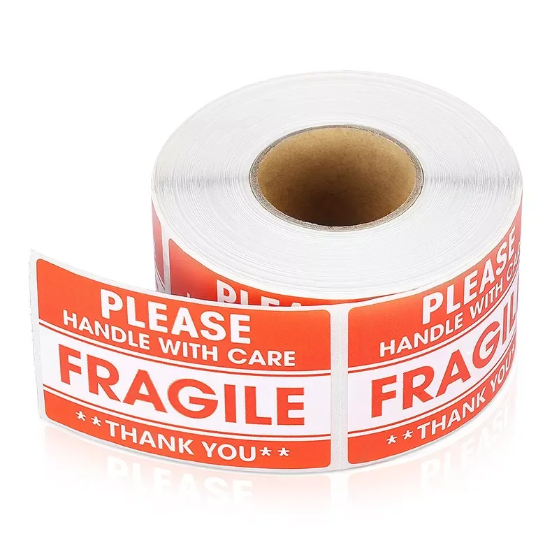 

100/200PCS Fragile Stickers Please Handle with Care Thank You Warning Labels For Goods Decoration