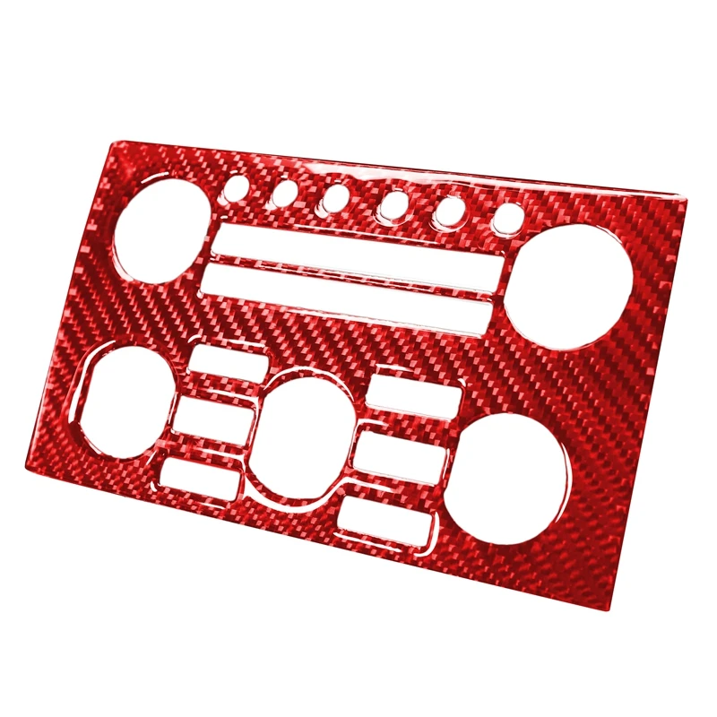 

For Nissan GTR R35 2008-2016 Real Carbon Fiber Central Control Volume Panel Frame Cover Trim Car Accessories Red