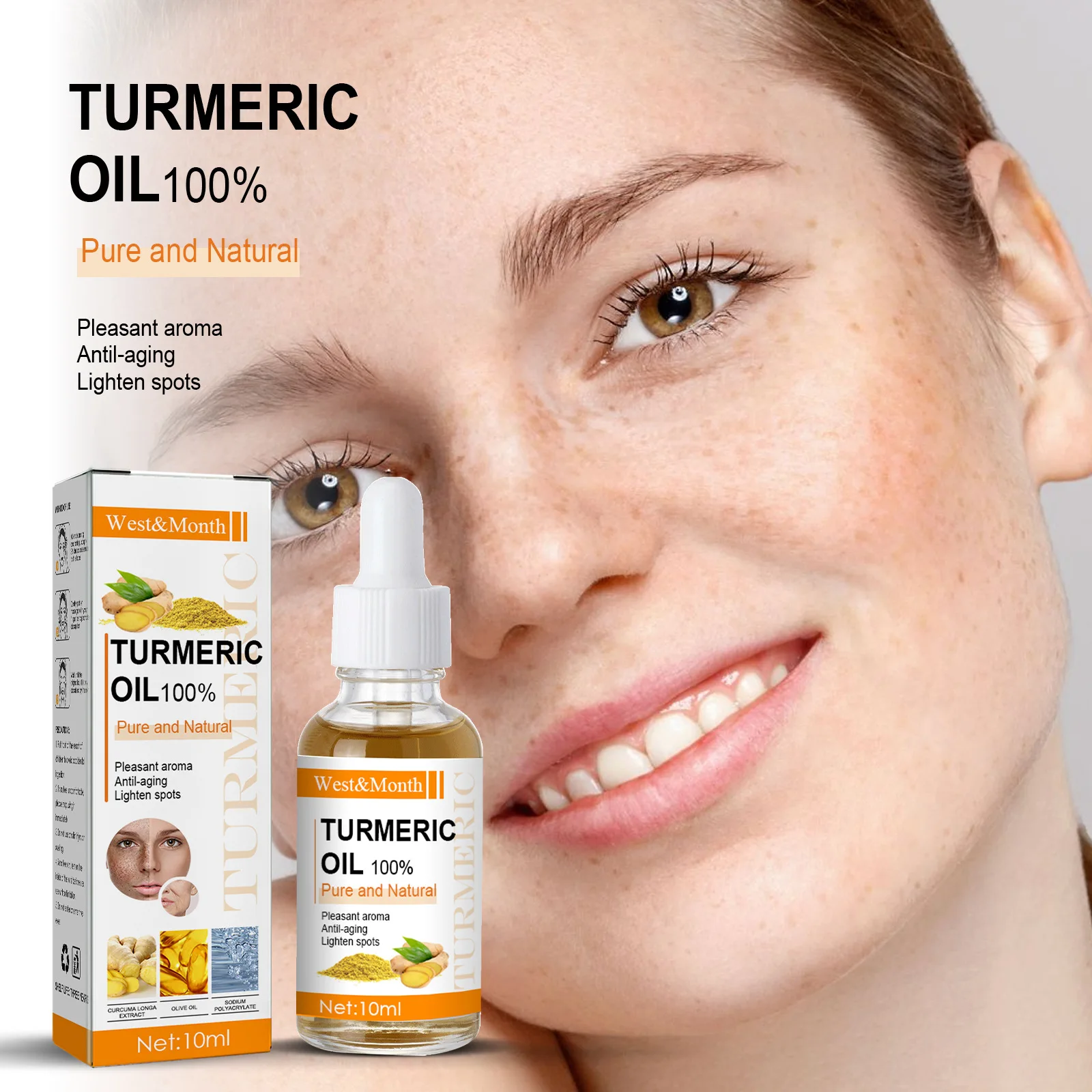 

Turmeric Essential Oil Facial Skin Anti-wrinkle Lift Firming Fade Spot Skin Care Moisturizing Oil