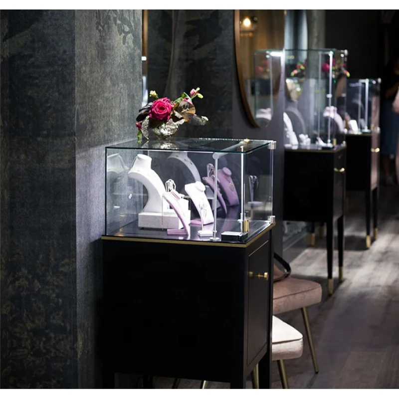 На заказ высококачественный ювелирный магазин стеклянный прилавок фиксируемое