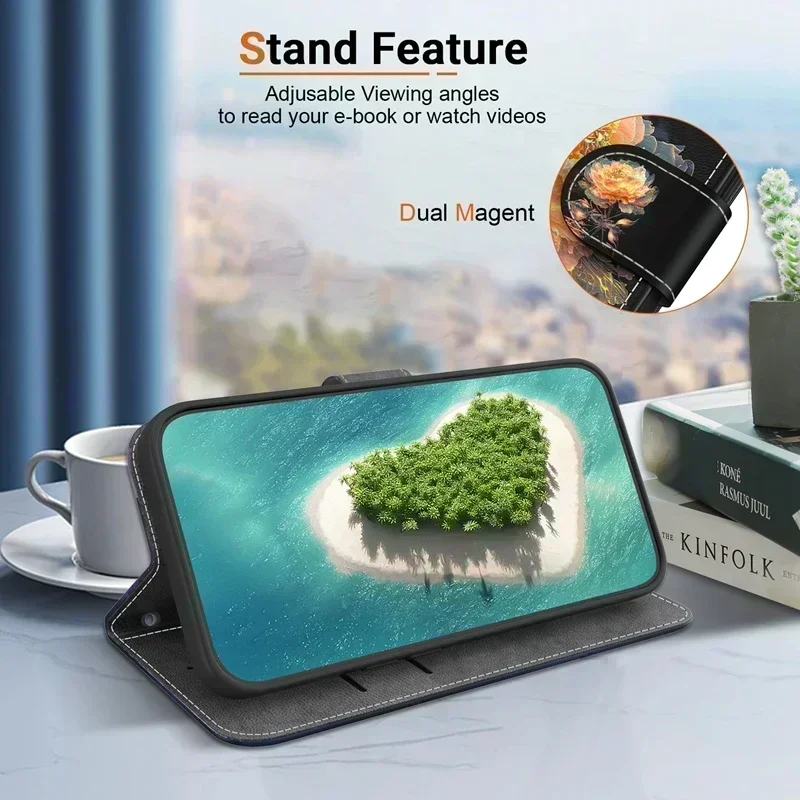 Флип-чехол для Sony Xperia 5 V 1 10 2023 окрашенный Чехол-бумажник III IV XZ3 Plus чехол