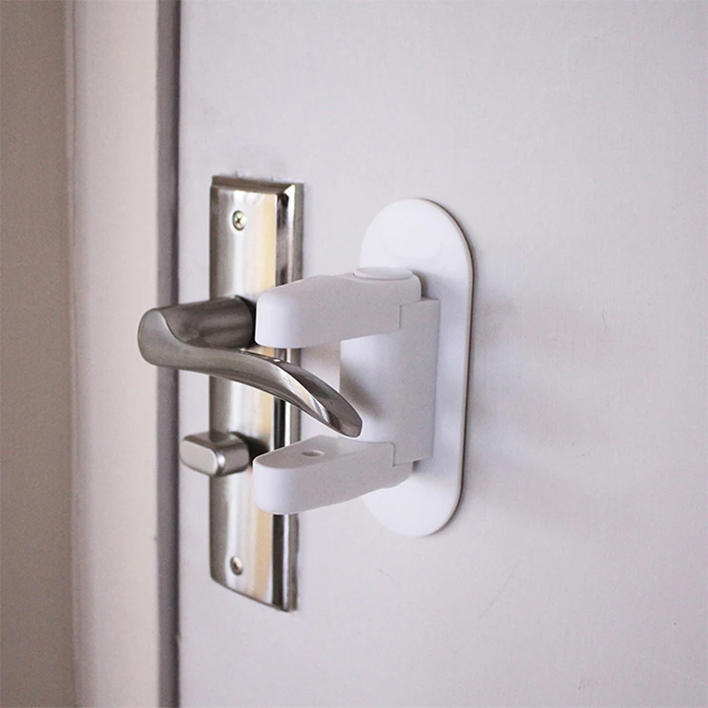 

Universal Door Lever Lock Child Baby Safety Lock Rotation Proof Professional Door Adhesive Security Latch Multi-functional