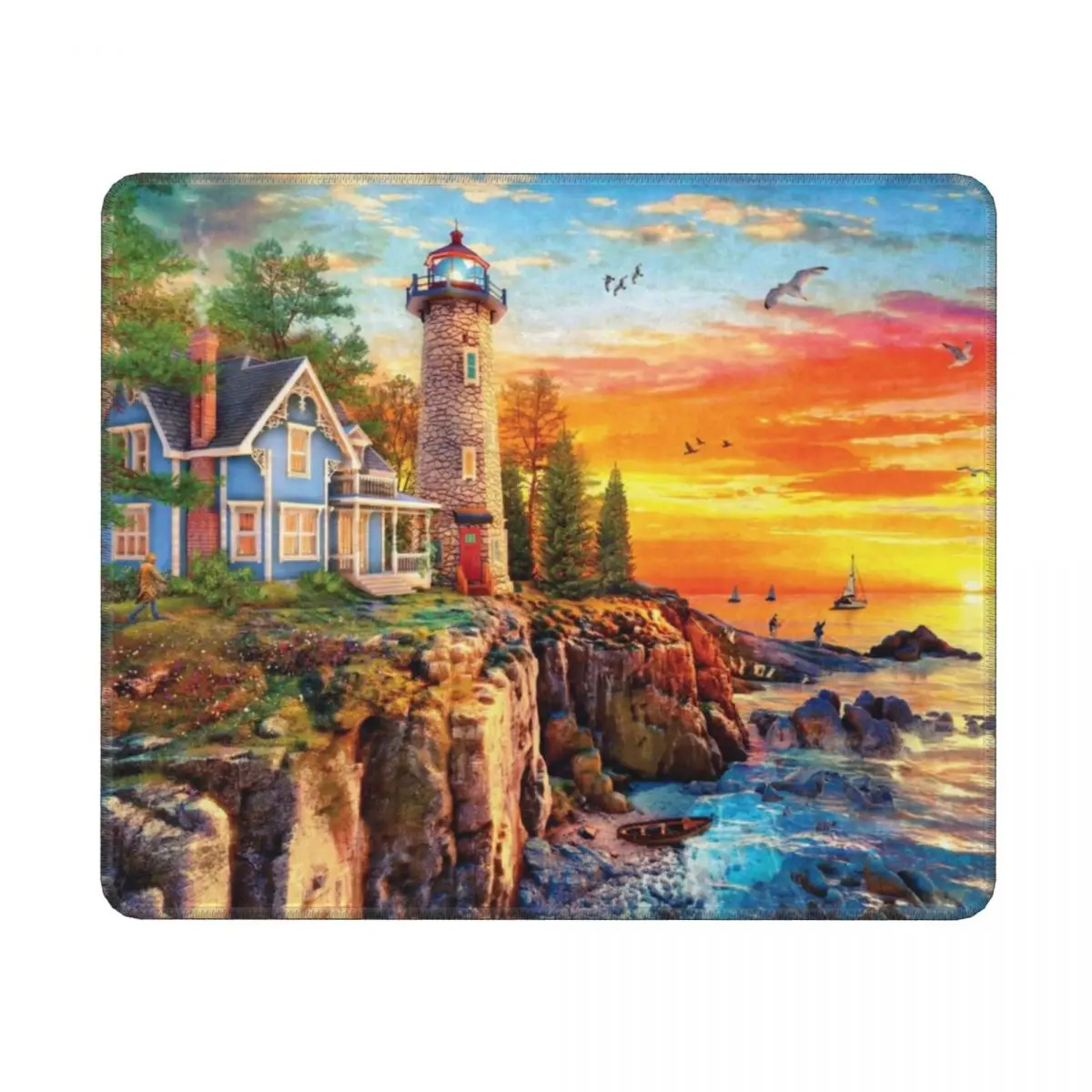 

Art Seaside Scenery Mouse Pad Gamer Office desk Mat Anime Art Rubber Mouse Mats For Computer Laptop