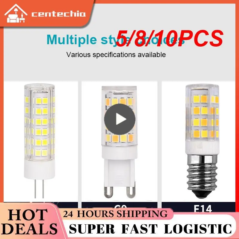 

5/8/10PCS Energy Saving G9 Spotlight 9w 10w Super Bright Bulb No Flicker Chandelier Light Replace Halogen Lamp Home Lighting