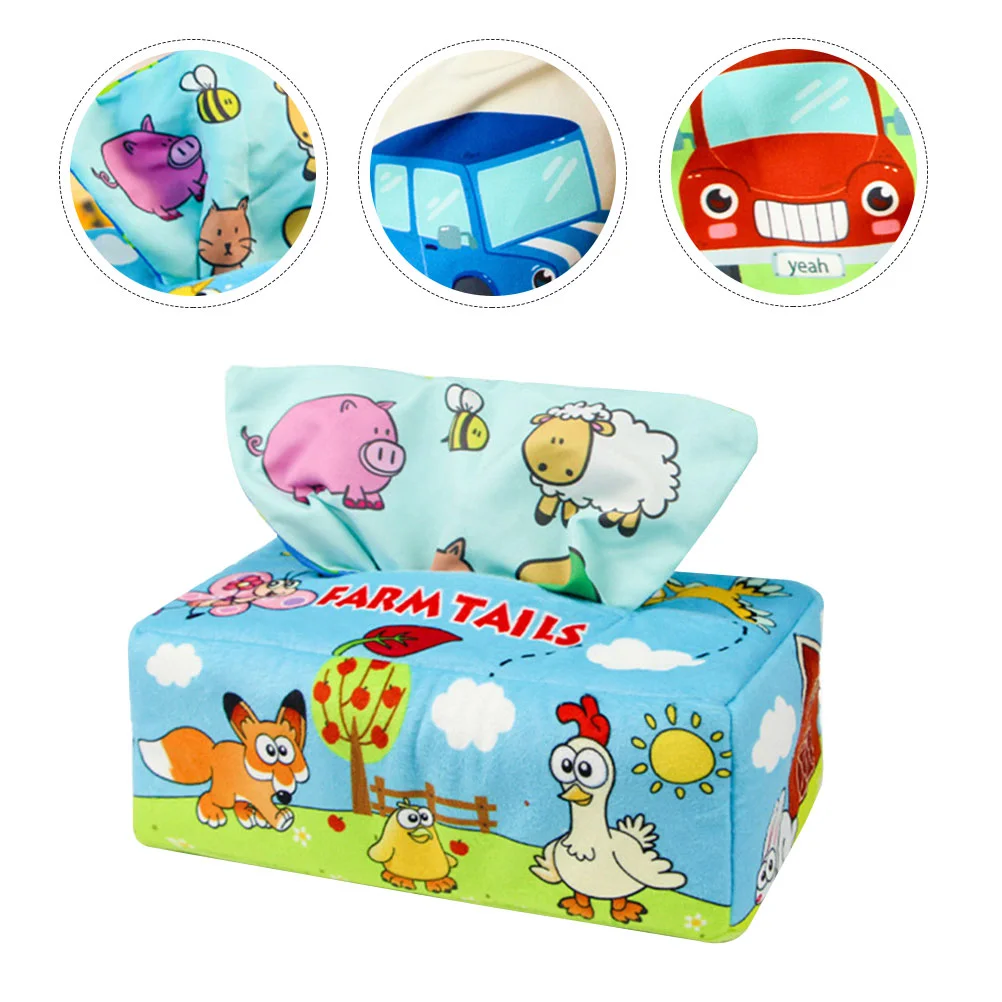 

Tissue Boxscarvessensory Infant Play Fabric Softpull Juggling Colorful Montessori Stem Plushcrinkle
