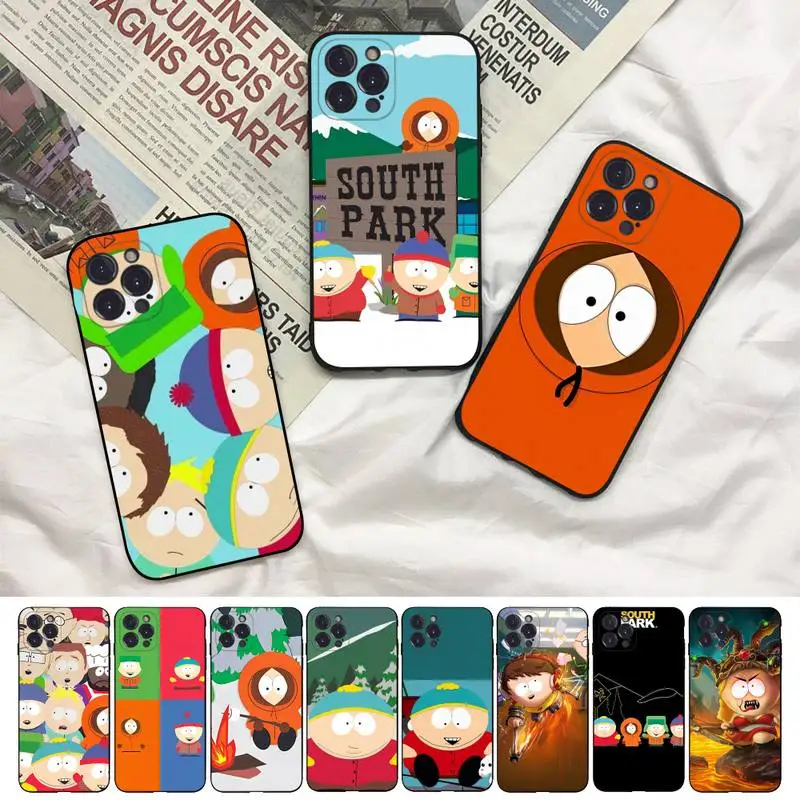 funny-South-Park-Cute Phone Case For iPhone 8 7 6 6S Plus X SE 2020 XR XS 14 11 12 13 Mini Pro Max Mobile Case