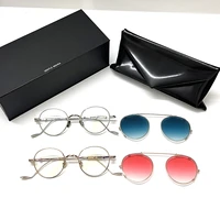 gentle designer gm luxury brand diplo sunglasses with clip on gradient sunglasses men women round optical eyeglasses frames