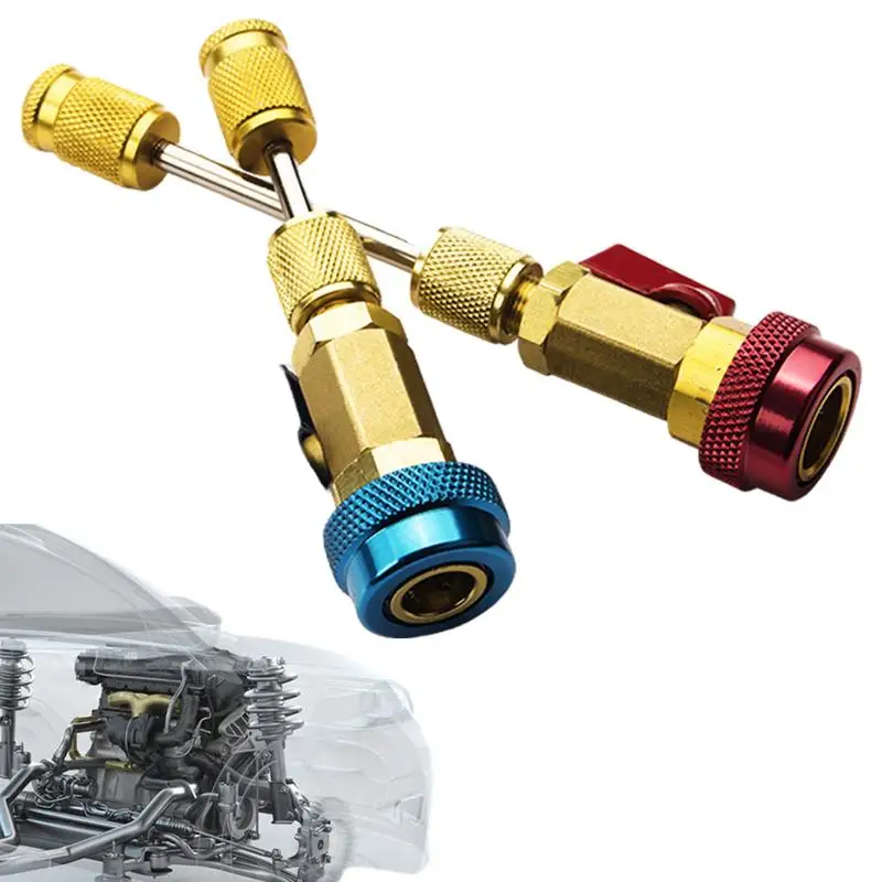

R134a Valve Core R134A Valve Core Remover Installer High Pressure Red And Low Pressure Blue Tool Air Conditioning Quick
