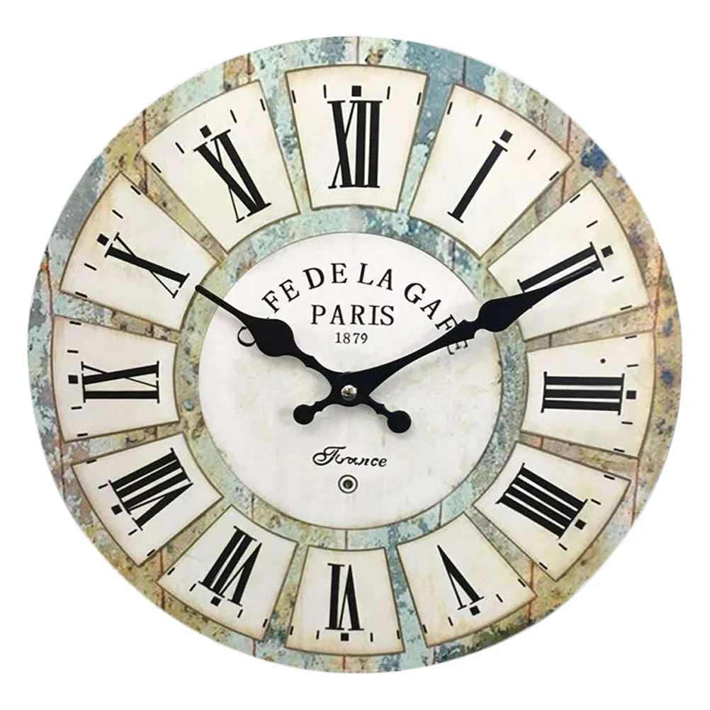 

1Pc Hanging Wall Clock Mute Wall Clock Clock Roman Numerals Wall Clock Vintage Wall Clock Wall Decorative Clock