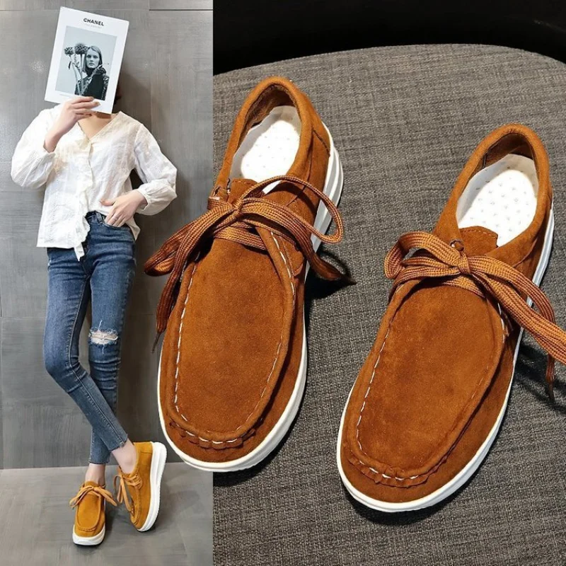 

Women Casual Sneakers Spring New Running Shoes Outdoor Breathable Light Lace-up Shoes Thick Bottom Casual Shoes Plus Size 35~43