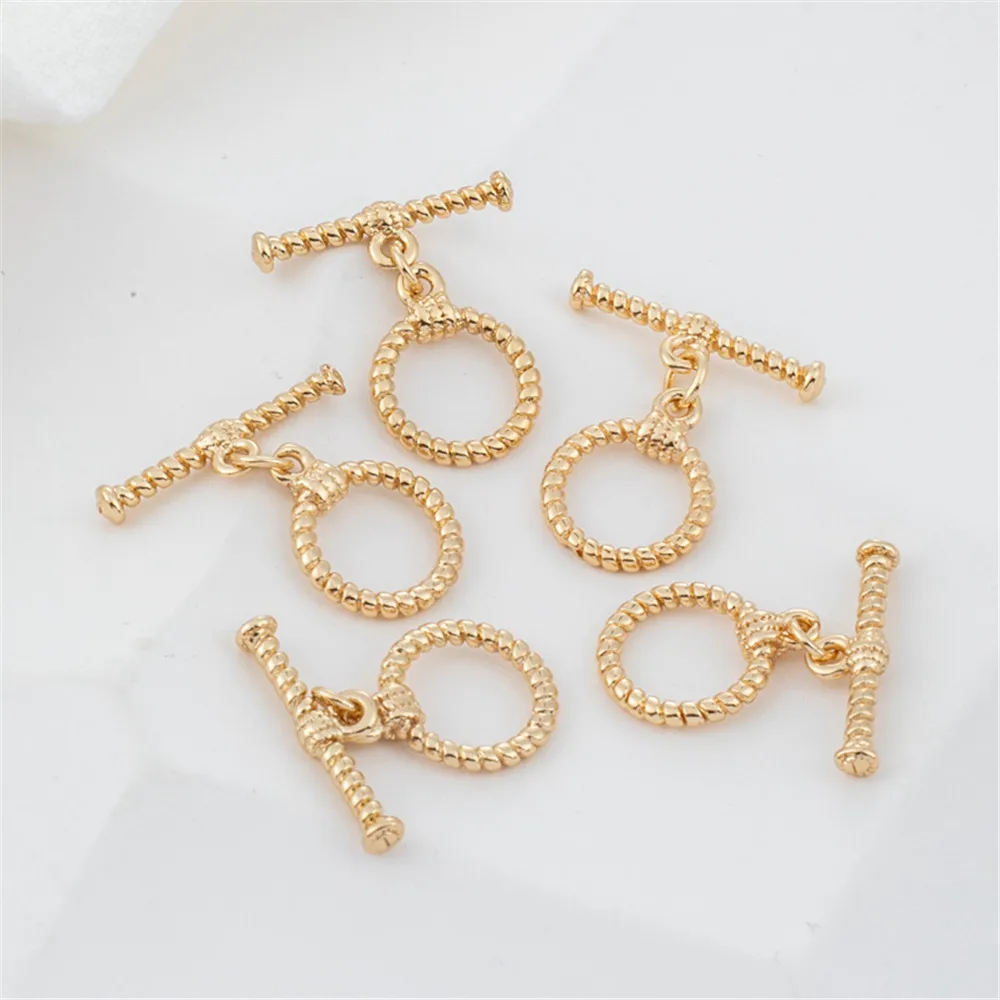 

14k gold clad accessories IQ buckle item bracelet buckle OT buckle 12mm twist connection mouth diy jewelry accessories