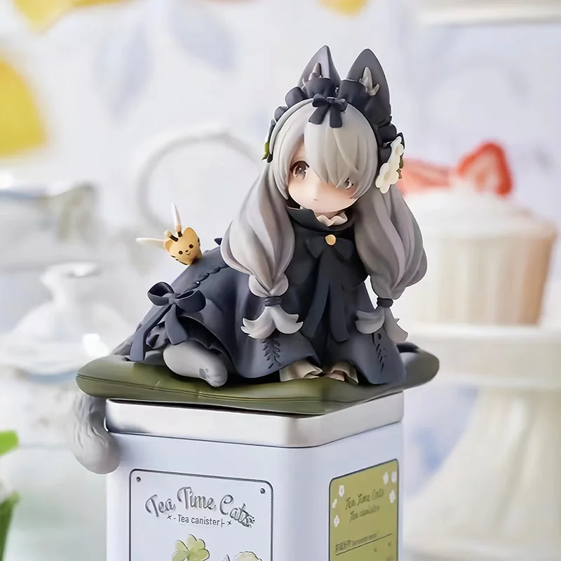 Shadow mage tea party cat. Shadow mage tea party cat. Фигурка из аниме с серыми хвостиками. Shadow mage tea party cat. Ribose tea time cats.