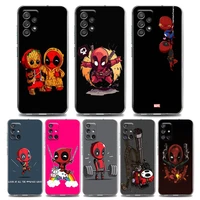 marvel deadpool cute cartoon phone case for samsung a70 a70s a40 a50 a30 a20e a20s a10 note 8 9 10 plus lite 20 case silicone