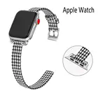 Тканый нейлоновый холщовый ремешок для часов Apple Watch серии 3 38 мм 42 мм, женский браслет для iwatch 7 6 5 4 SE 40 мм 44 мм
