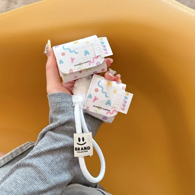 Чехол с цветными буквами для AirPods 4 Airpod 1 2 3 Pro Bluetooth-наушники зарядное устройство