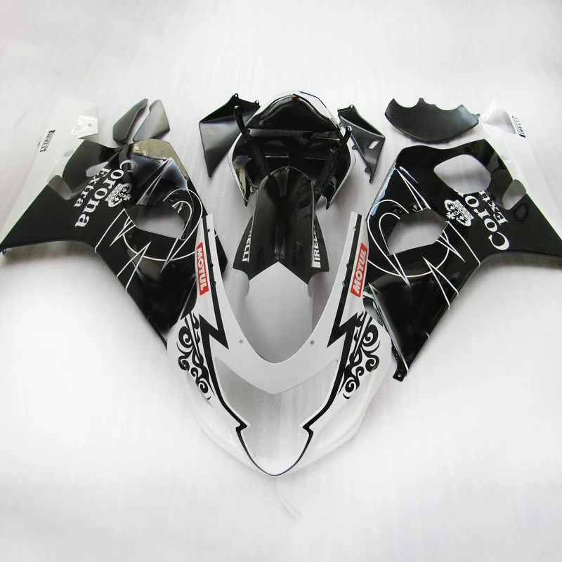 

Customized Fairings set for SUZUKI 2004 2005 GSXR 600 R750 sports fairing kit 04 05 GSXR750 GSX R600 K4 black corona bodyworks