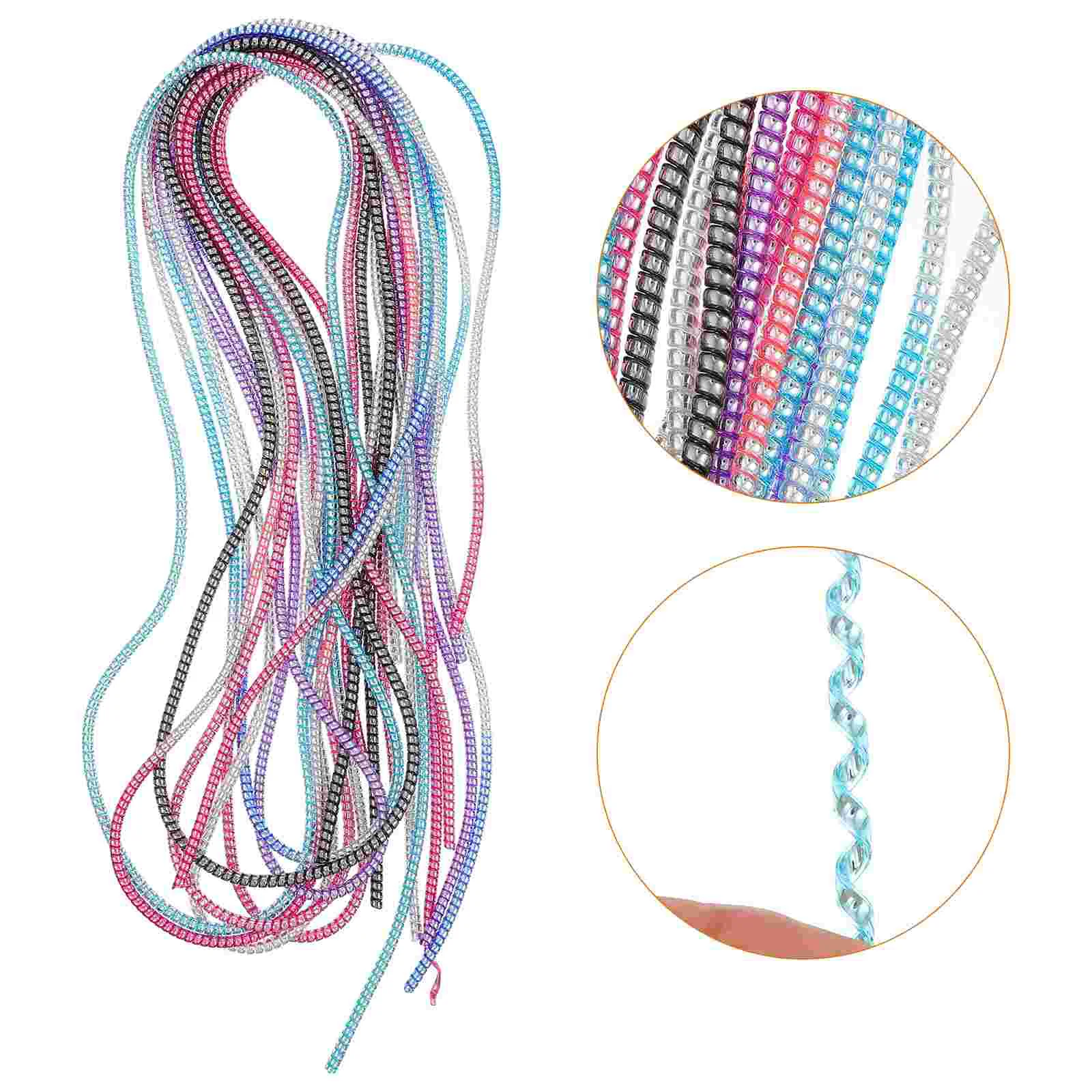

8 PCS Data Line Protection Rope Sleeve Protectors Cable USB Wire Pvc Durable Hider Coiled Tube Management Cord