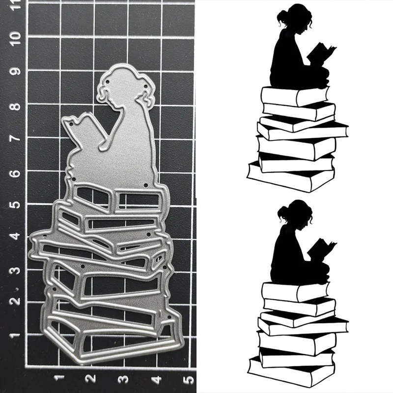 

New Metal Cutting Dies Book Girl Scrapbook Embossing Craft Die Cut Album Paper Card Making Tool Blade Punch Stencils