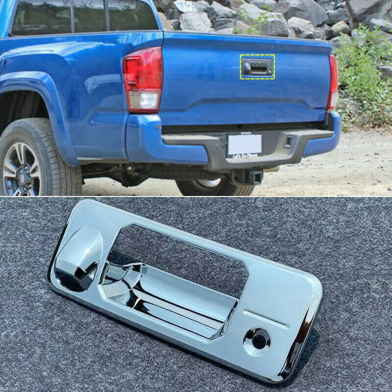 

ABS Chrome Exterior Rear Tailgate Door Handle Cover For Toyota Tacoma 2016-2021