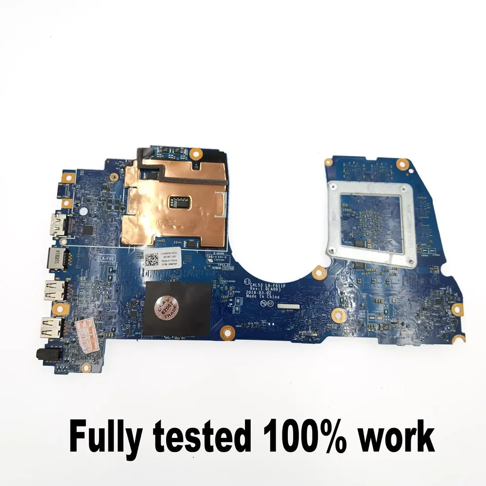 Материнская плата CAL53 LA-F611P для ноутбука Dell Inspiron G3 3579 3779 материнская с процессором