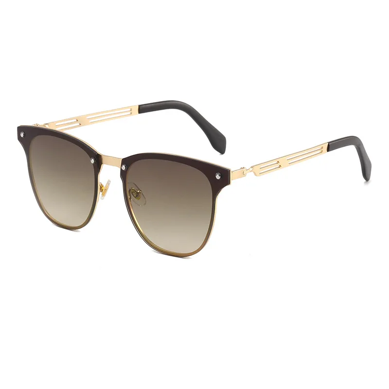 

2023 New Fashion Designer Vintage Sunglasses Women Ladies Trendy Chain UV400 Mirror Eyewear Shades Sun Glasses Gafas De Sol