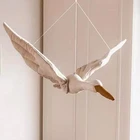 Набивная игрушка в виде лебедя, настенное украшение с головой животного для детской комнаты, спальни, аксессуары в скандинавском стиле, украшение для детской комнаты