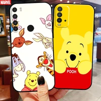 cute winnie the pooh phone case for xiaomi redmi note 10 10s 9 9s 9t 5g 8 8t 7 pro redmi 10 9 9t 9a 9c 8 8a silicone cover back
