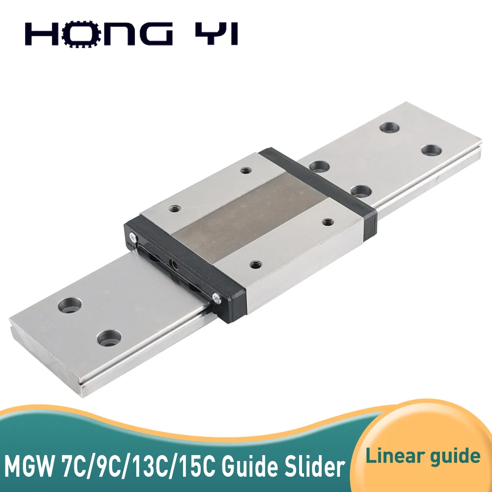 cnc parts MGW7 MGW9 MGW12 MGW15  300 400  500 600 800mm MGN linear rail slide 1pc MGW12 linear guide +1pc MGW12 C carriage