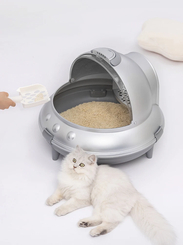 Big Strainer Filter Bathroom Cat Litter Box Splash Cute Kuwe