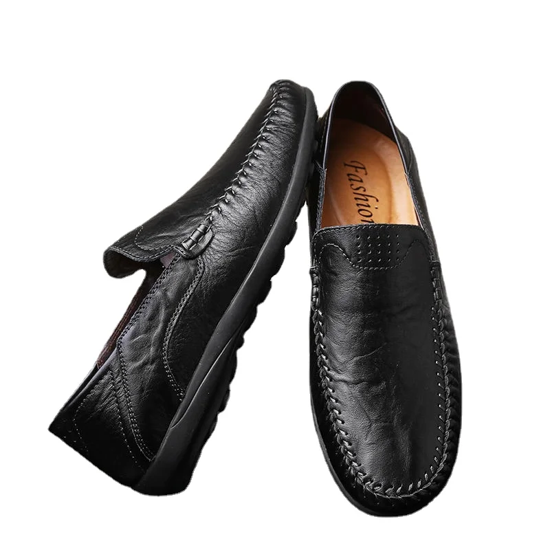 

Мужские повседневные туфли роскошного бренда 2023 кожаные мужские лоферы Мокасины дышащие слипоны черные туфли для вождения искусственная 37-46