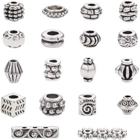 360pcs tibetan alloy spacer beads antique silver charm jewelry spacers for jewelry making diy bracelets necklace craft 18 styles
