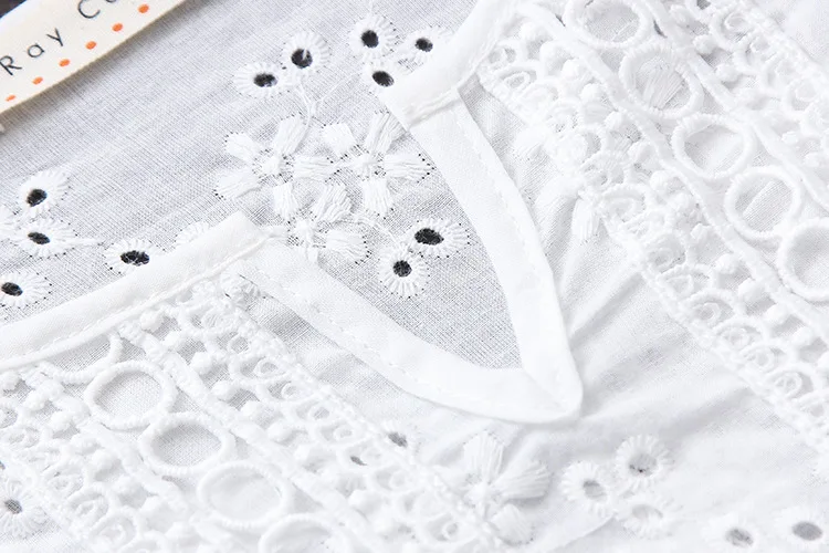 Новинка Весенняя хлопковая рубашка с вышивкой женские топы в литературном стиле