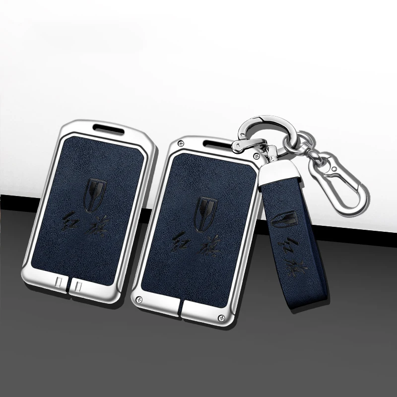 

Auto Interior Key Bag Holder For Hongqi HS5 HS7 H7 H9 E-HS3 Card Protection Keychain Car Remote Key Case Full Cover Accessories