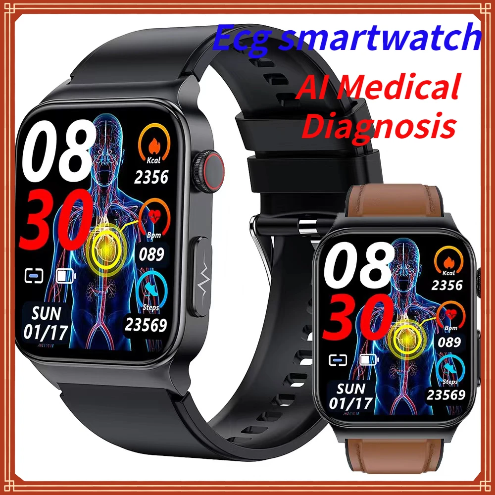 Новинка 2022, Смарт-часы с функцией измерения уровня сахара в крови и ЭКГ