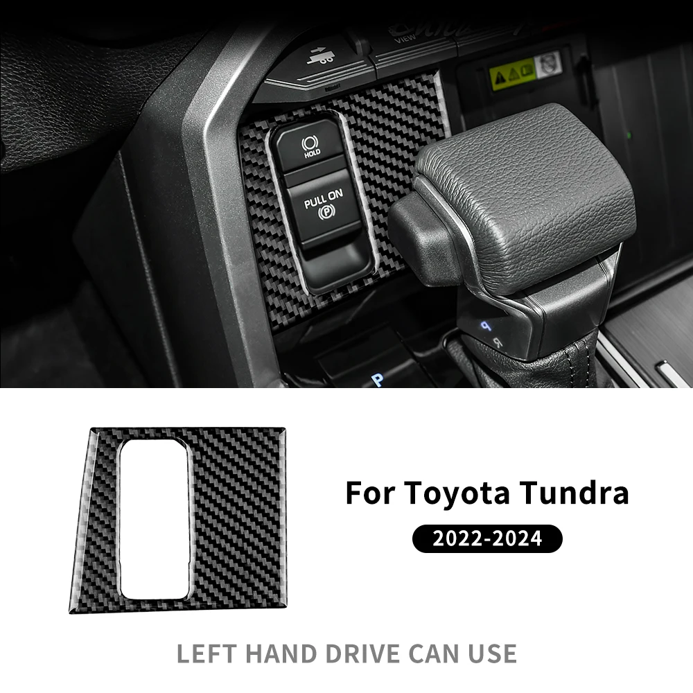 

Настоящая мягкая наклейка из углеродного волокна для Toyota Tundra 2022 2023 2024 2025, переключатель ручного тормоза автомобиля, внутренняя отделка, декор, аксессуары LHD