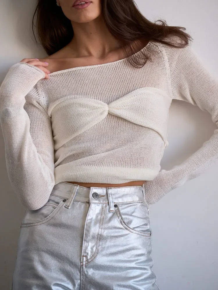 Однотонный вязаный свитер женский осенне-зимний свободный вязаная нижняя