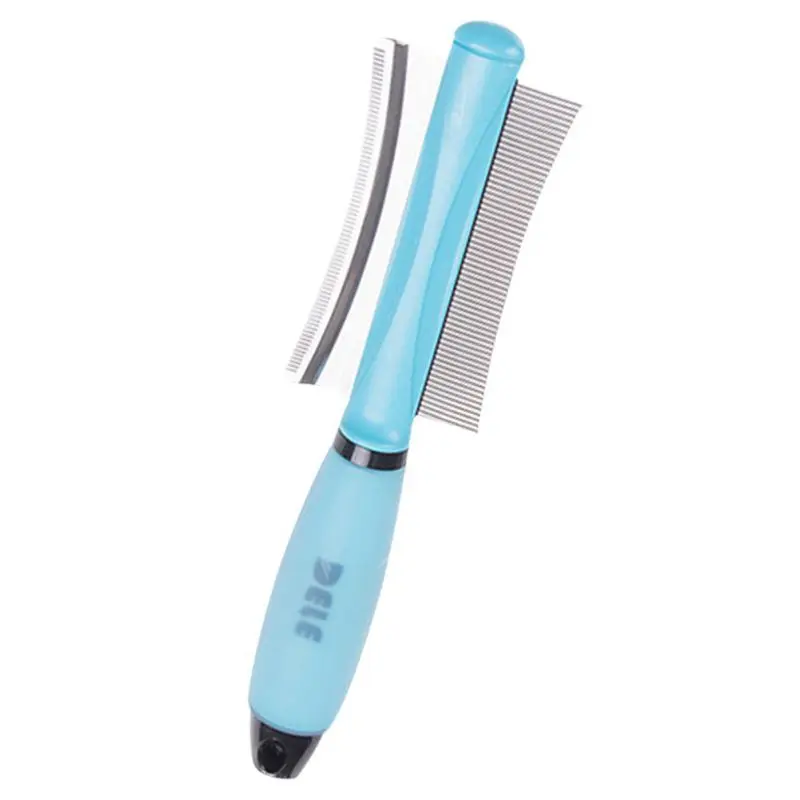 

Двусторонняя Расческа для домашних животных ADECHOO, расческа для удаления шерсти собак и кошек, для удаления матовых пучков и спутывания шерс...