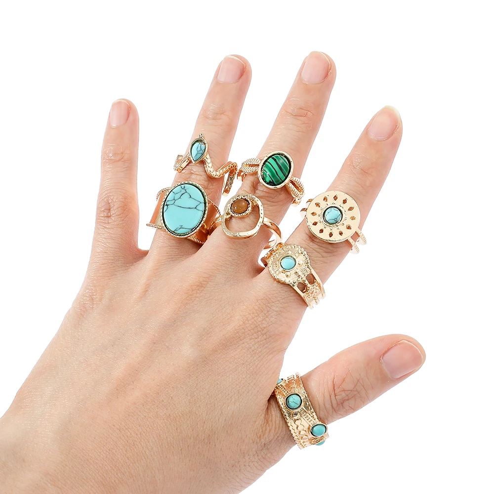 Бесплатная доставка винтажные кольца из натурального камня роскошные золотого