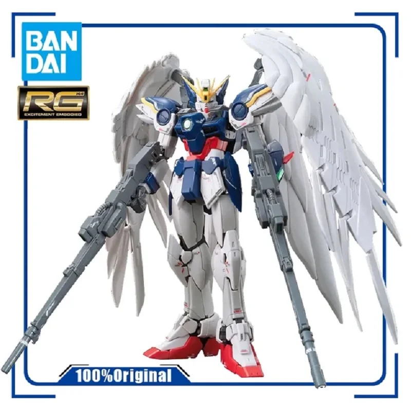 

Original Bandai RG 17 1/144 Wing Gundam Zero Ew Angel Assembly Plastic Model Kit Action Toy Figures Boy Anime Model Gift