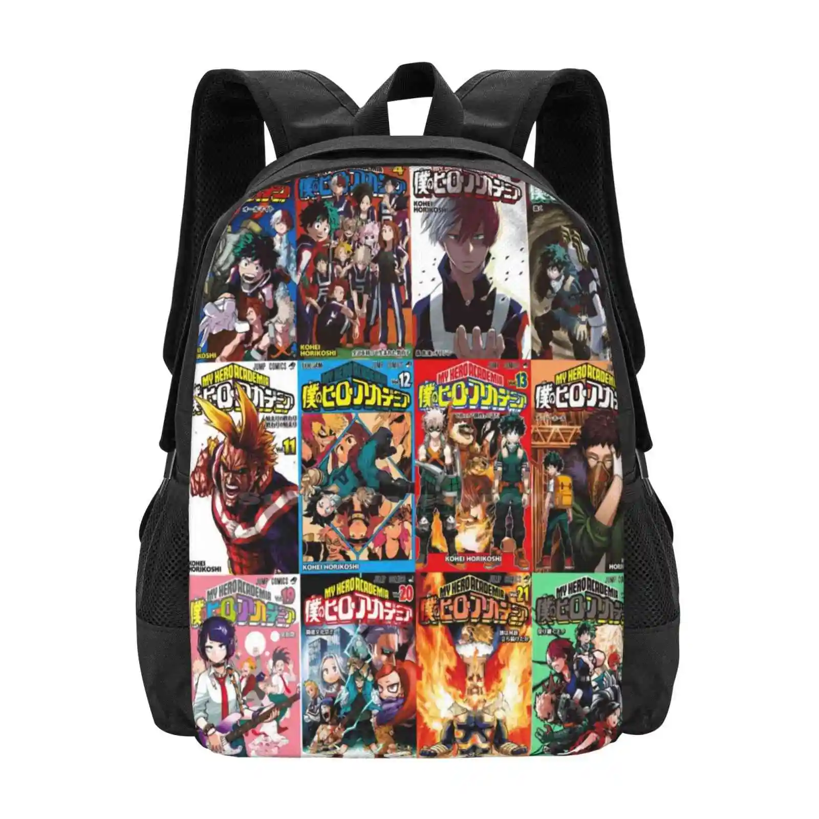 

Cover Collage 3D Print Design Backpack Student Bag Boku No Hero Academia Bnha Mha Anime All Might Deku Manga Midoriya Izuku