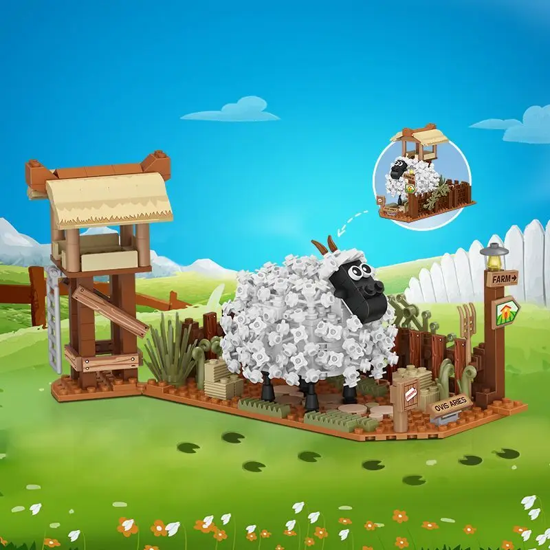 

LOZ миниатюрные строительные блоки в виде животных, валеис, черный нос, овечка, ручка, корги, собака, дом, кирпичные игрушки, детские подарки