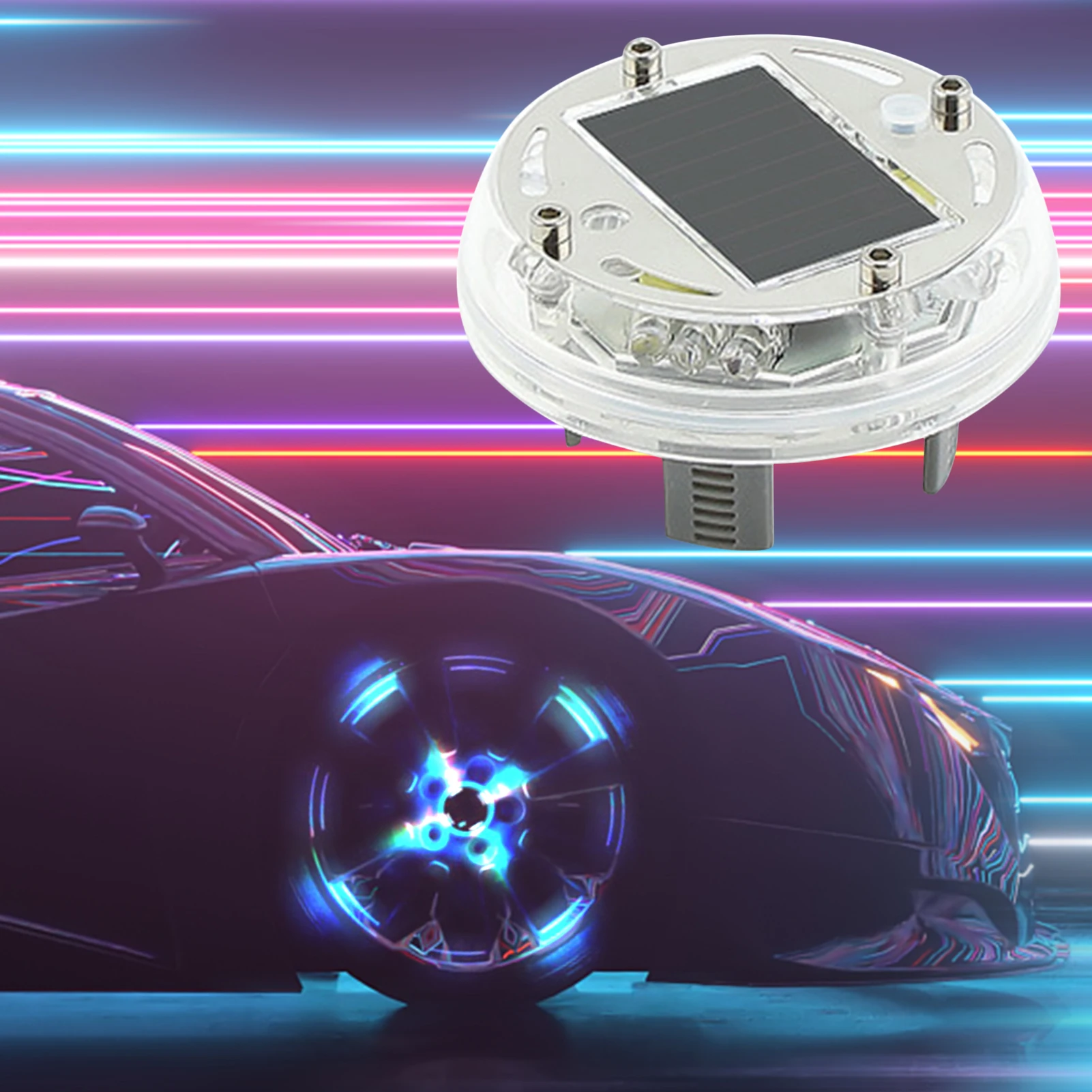 

Car Wheel Lights LED Tire Lights Flashing Colorful Tire Wheel Valve Cap Decorative Light For Car Bicycle Motorcycle Motion Acti