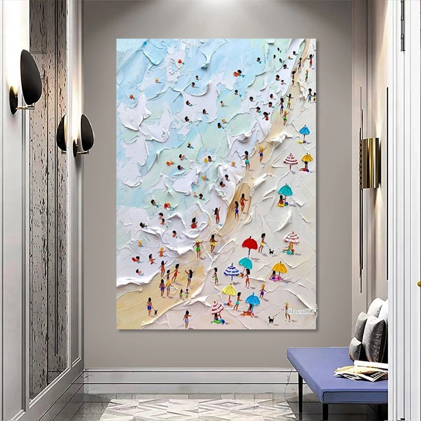 no framed the sunset on the sea handpainted idea oil painting on canvas large handmade wall art modern home decoration free global shipping