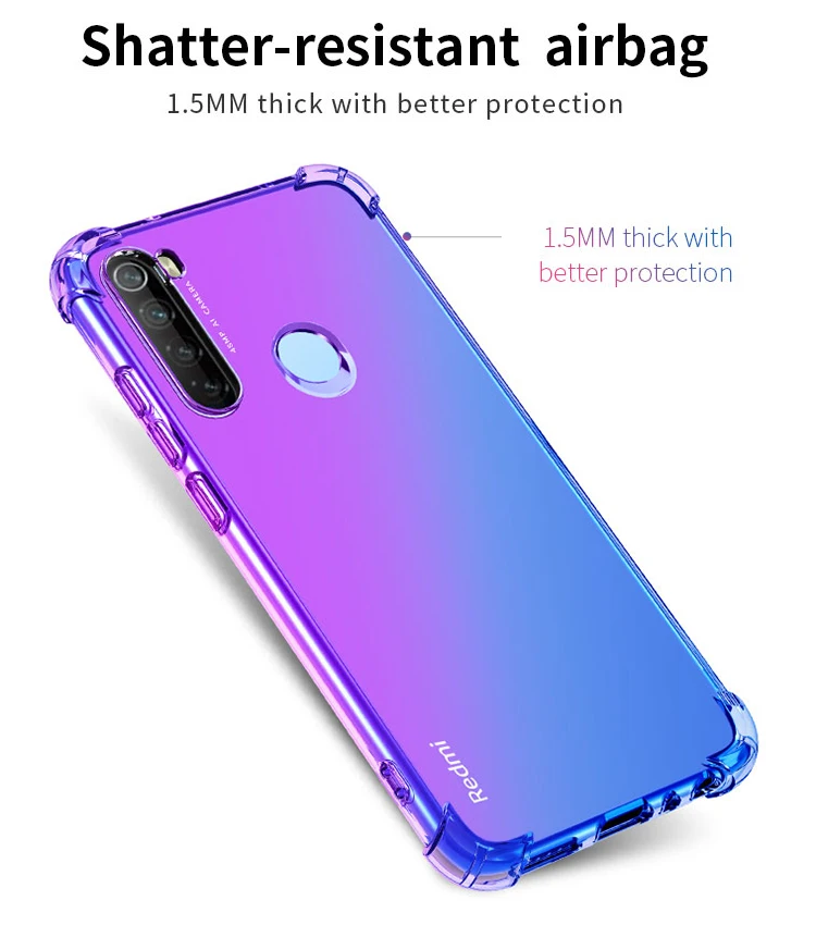 Чехол для Redmi Note 8 Pro противоударный тонкий ультратонкий гибкий мягкий