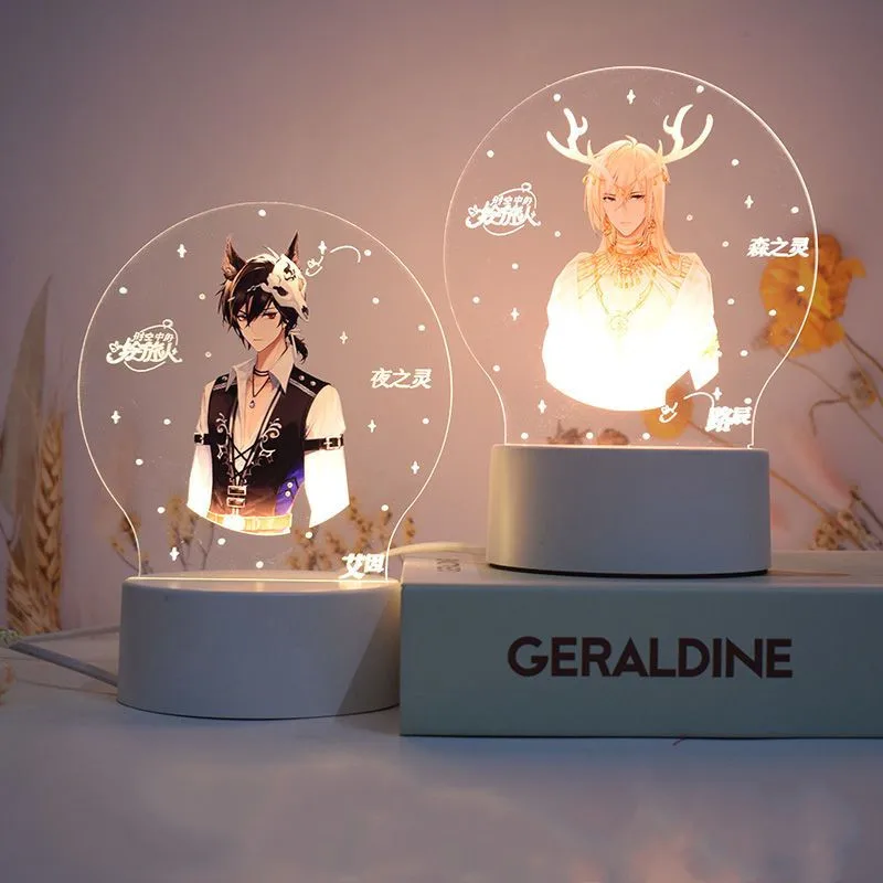 

Фигурки аниме для всех игр, креативные аниме ночные светильники Alkaid Ayn 3d, USB, акриловые экшн-модели, куклы, неоновые украшения на день рождени...