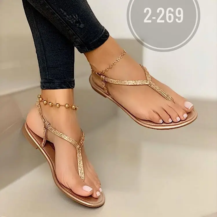 Women Sandals 2023 Summer Outdoor Beach Flip-flop Sandals Solid Fashion Gladiator Sandals Women Flats Casual Ladies Shoes